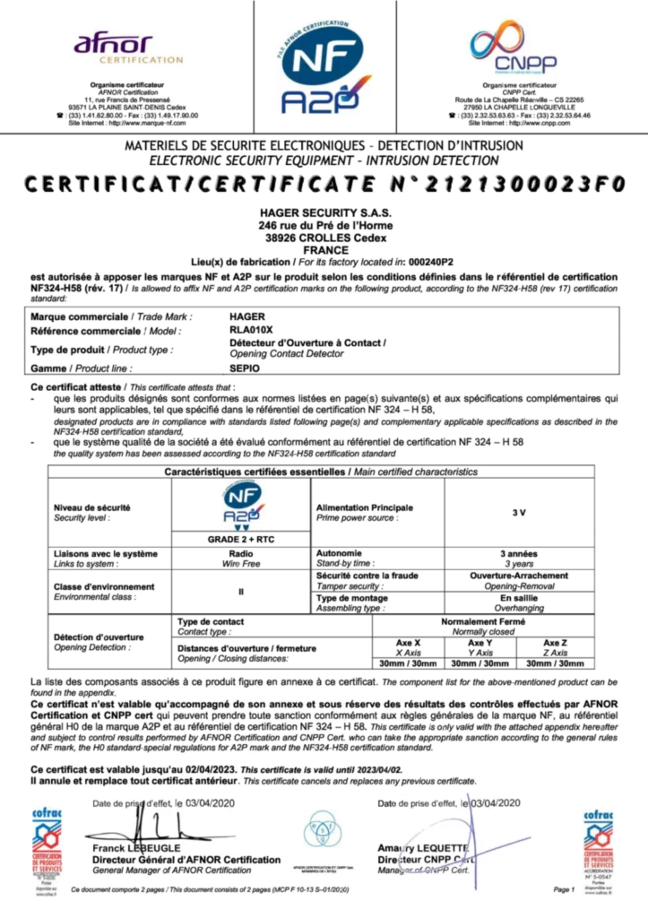 Image NFA2P RLA010X HAGER | Hager France