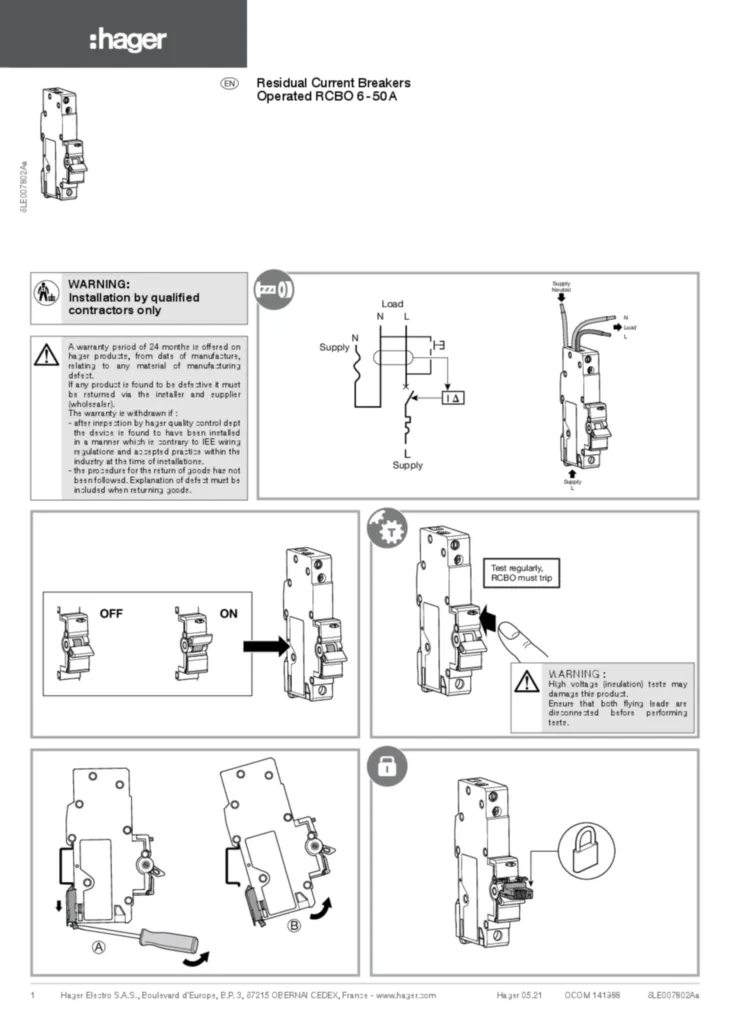 Image Installation manual International 2021-05-25  | Hager