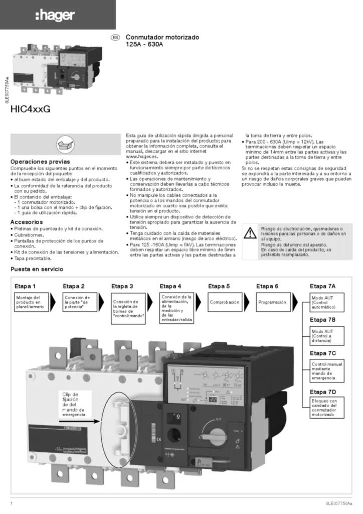 Imagen QuickStart HIC4xxG 125-630A ES | Hager España