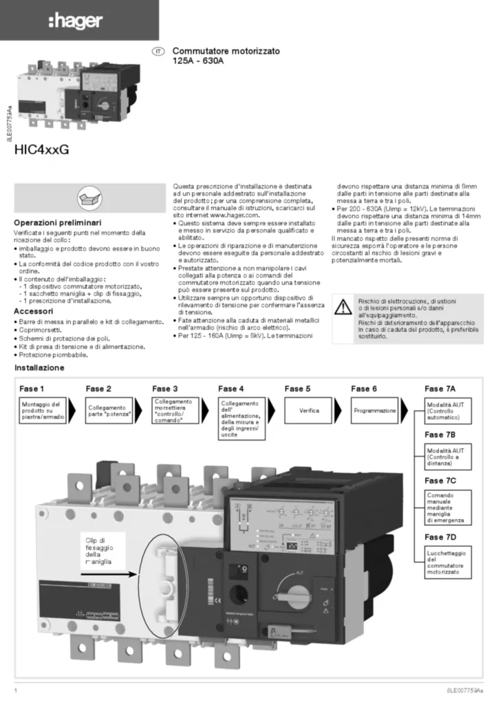 Immagine Manuale di installazione it-IT 2021-09-02 | Hager Italia