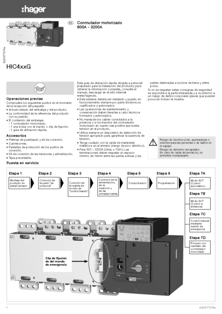 Imagen QuickStart HIC4xxG 800-3200A ES | Hager España