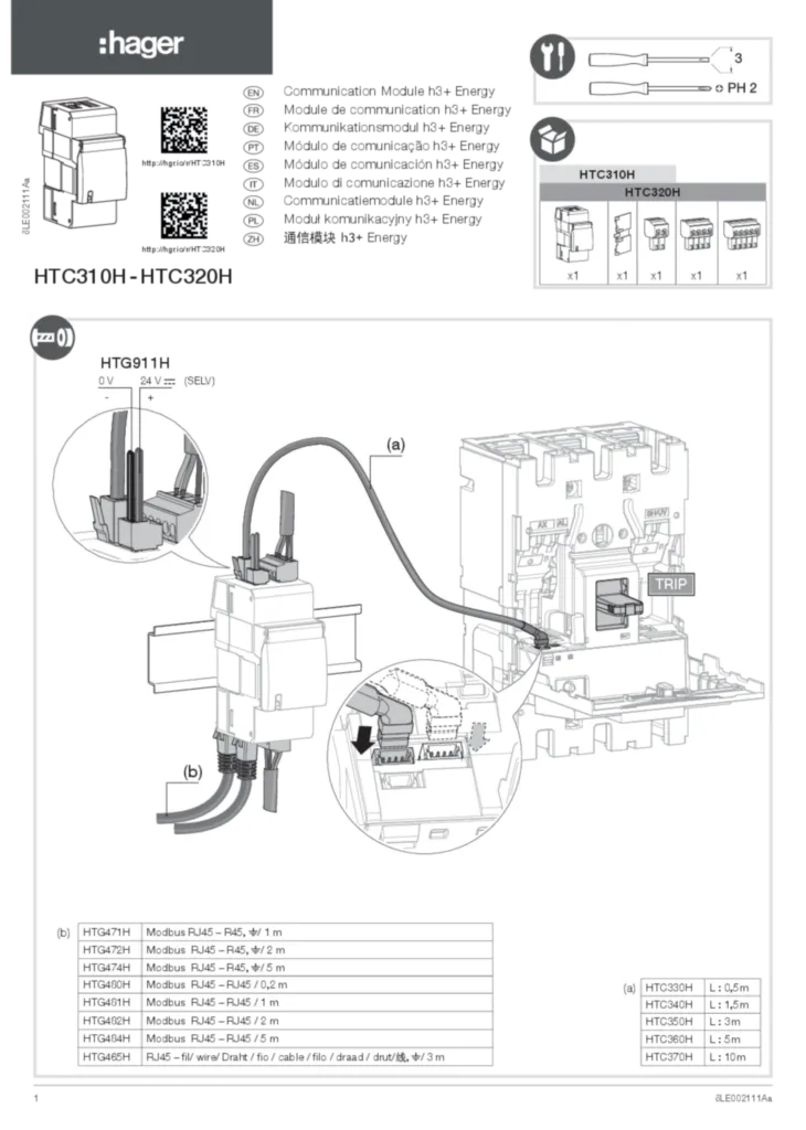 Immagine Manuale di installazione zh-CN, en-GB, es-ES, fr-FR, de-DE, it-IT, nl-NL, pl-PL, pt-PT 2017-09-07 | Hager Italia