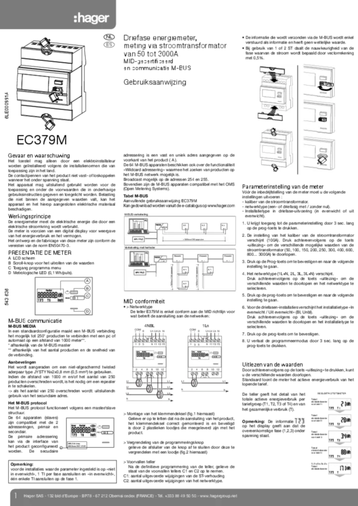 Afbeelding Installatiehandleiding es-ES, nl-NL 2014-11-28 | Hager Nederland