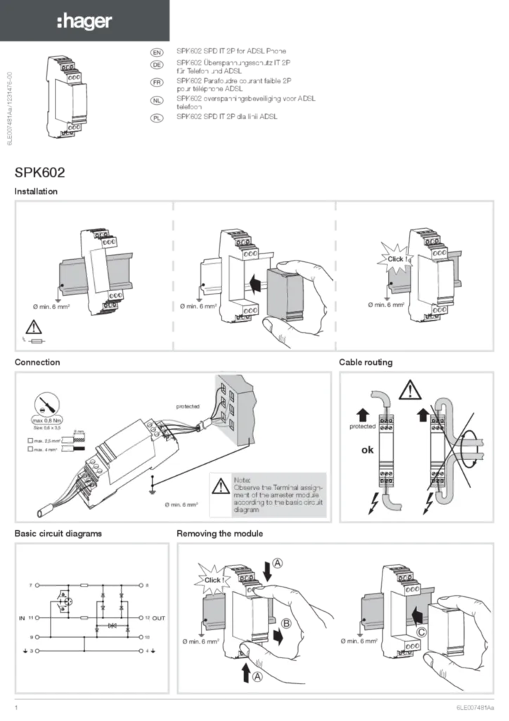 Immagine Manuale di installazione en-GB, fr-FR, de-DE, nl-NL, pl-PL 2020-09-18 | Hager Italia