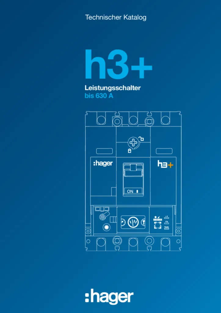 Bild Technischer Katalog für h3+ Leistungsschalter bis 630A (DE, 2020-01) | Hager Deutschland