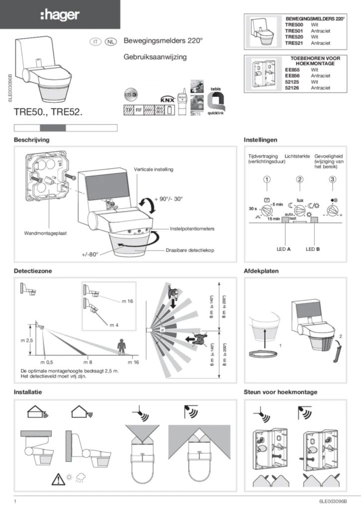 Immagine Manuale di installazione it-IT, nl-NL 2010-07-02 | Hager Italia