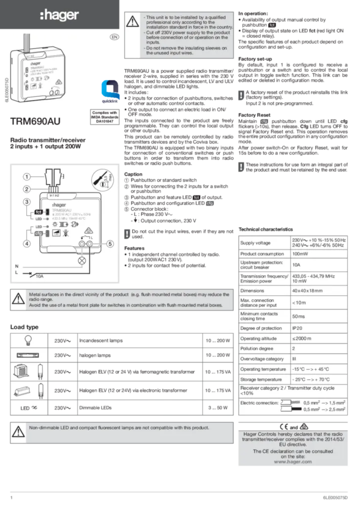 Image Installation manual en-GB 2017-09-18  | Hager