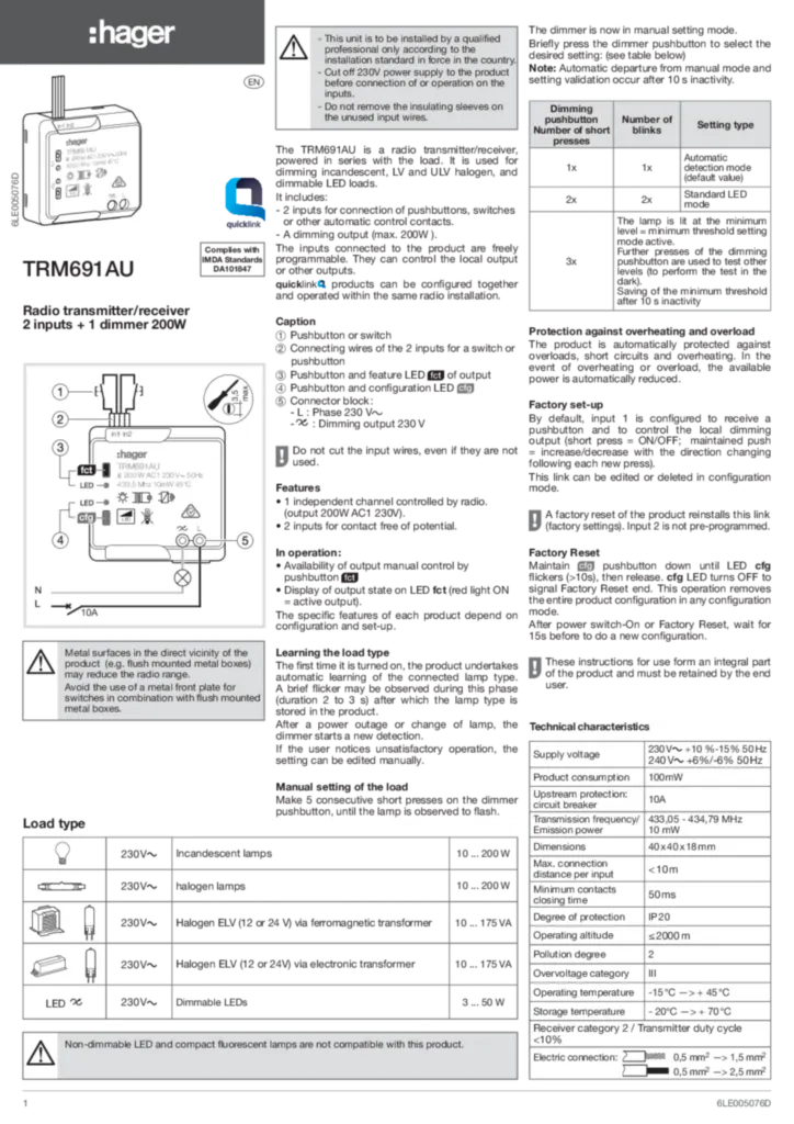 Image Installation manual en-GB 2015-05-22  | Hager
