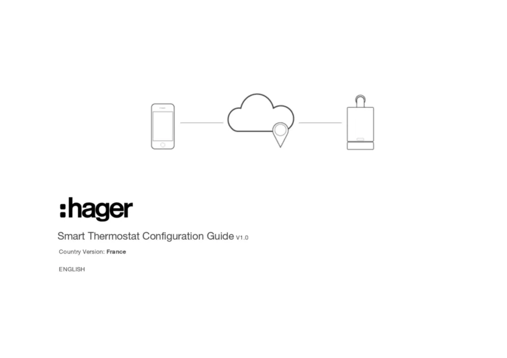 Image Thermostat connecté - Guide de configuration (V1.0, EN) | Hager France