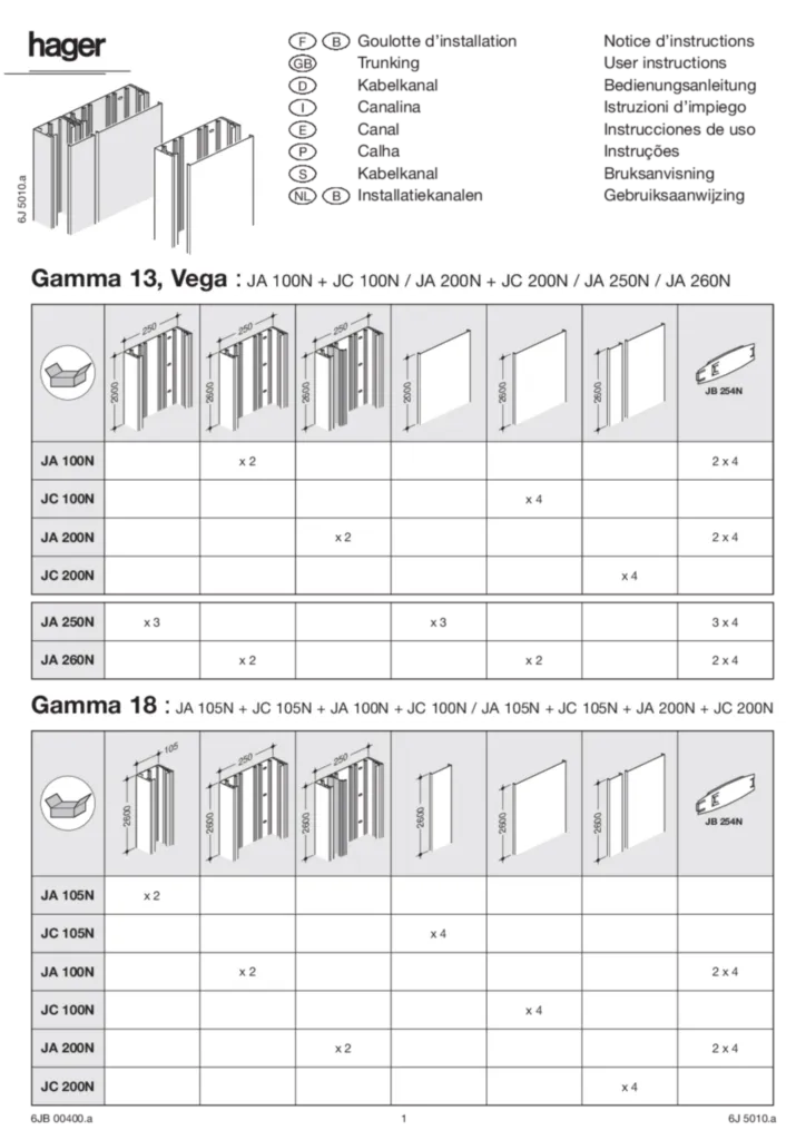 Imagem Manual de instruções International 2005-02-10 | Hager Portugal