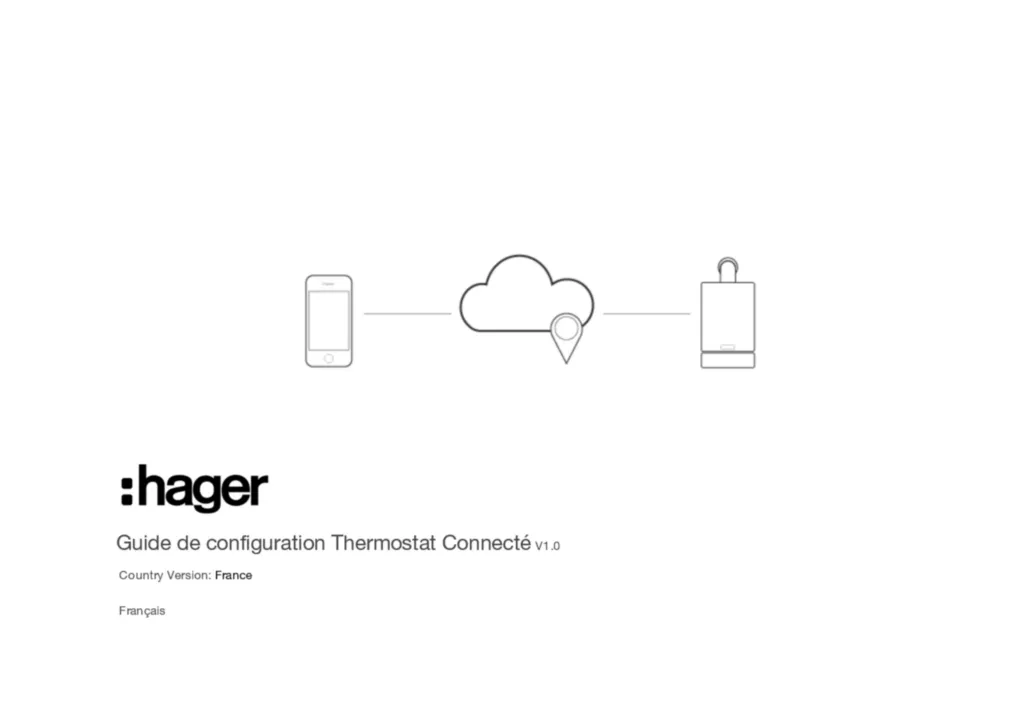 Image Thermostat connecté - Guide de configuration (V1.0, FR) | Hager France