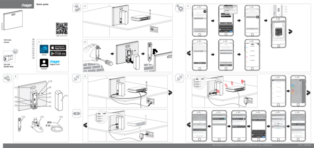 Afbeelding Korte handleiding eindgebruiker en-GB, es-ES, fr-FR, de-DE, it-IT, nl-NL, pt-PT, sv-SE, tr-TR 2016-11-04 | Hager Belgium