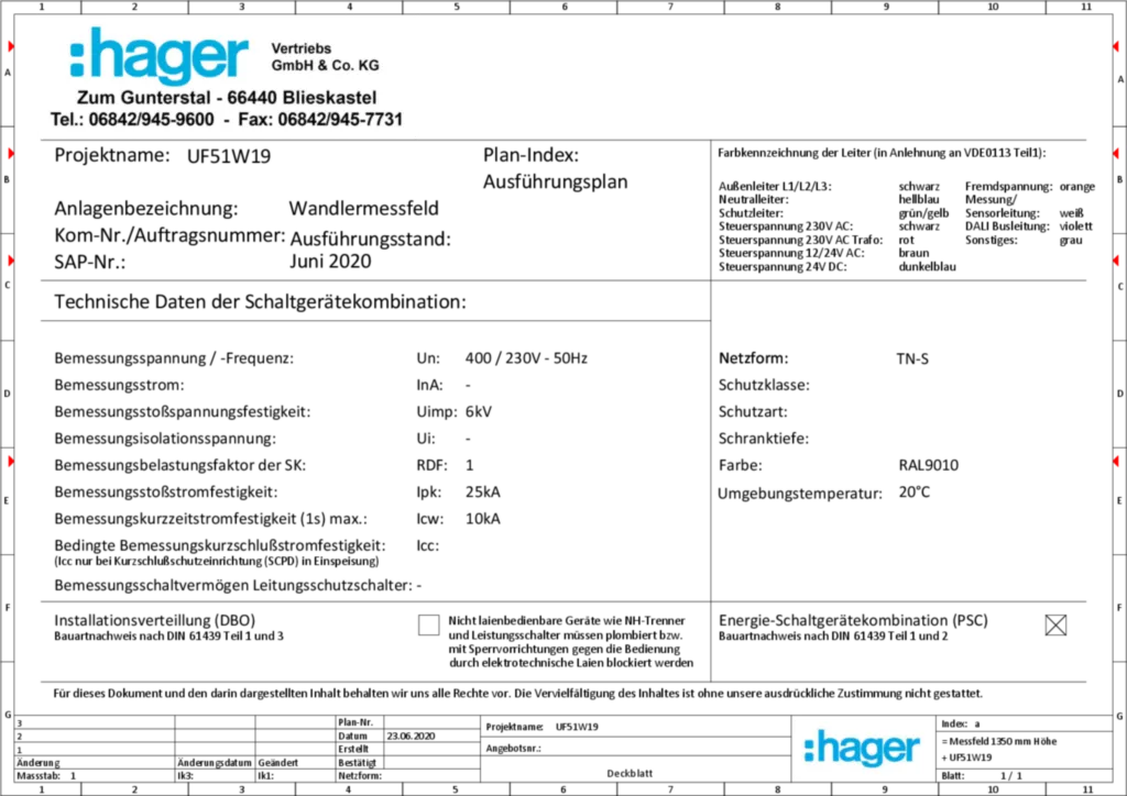 Bild Aufbau und Stromlaufplan Uf51W19 | Hager Deutschland