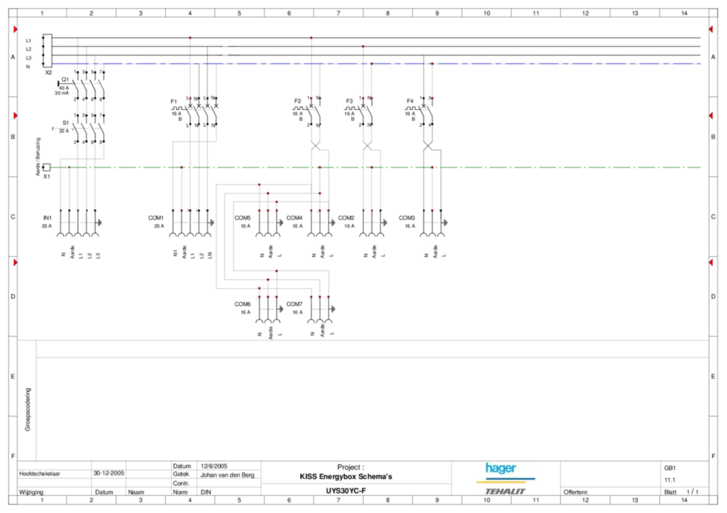 Afbeelding Aansluitschema EnergyBox UYS30YC-F | Hager Nederland