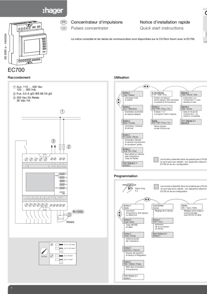 Immagine Manuale di installazione en-GB, fr-FR 2020-01-01 | Hager Italia