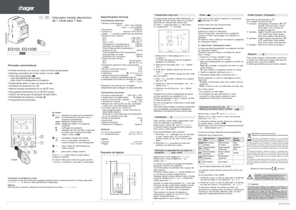 Imagem Manual de instalação es-ES, pt-PT 2020-01-01 | Hager Portugal