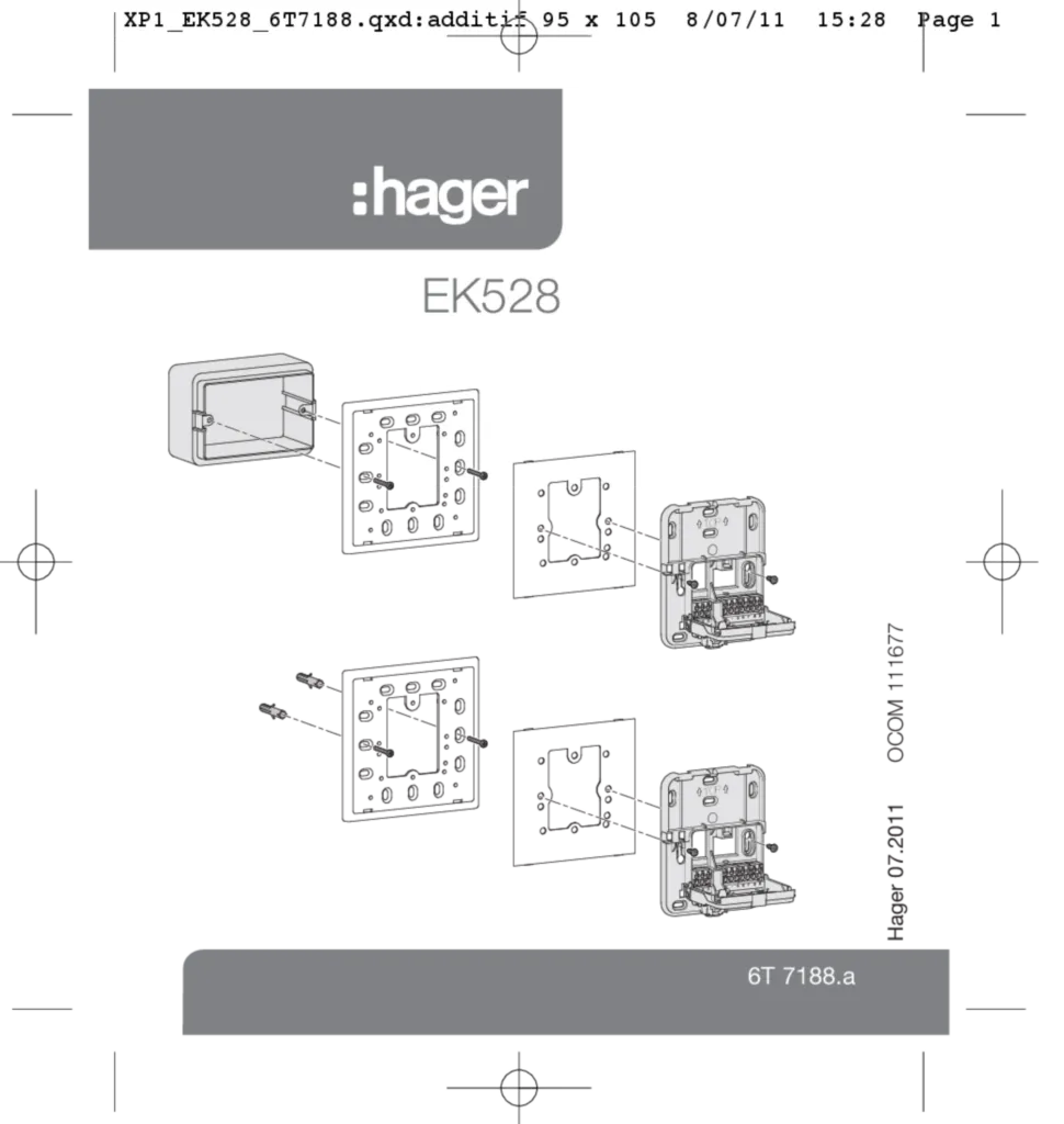 Image Accessoire pour thermostat EK528 | Hager France