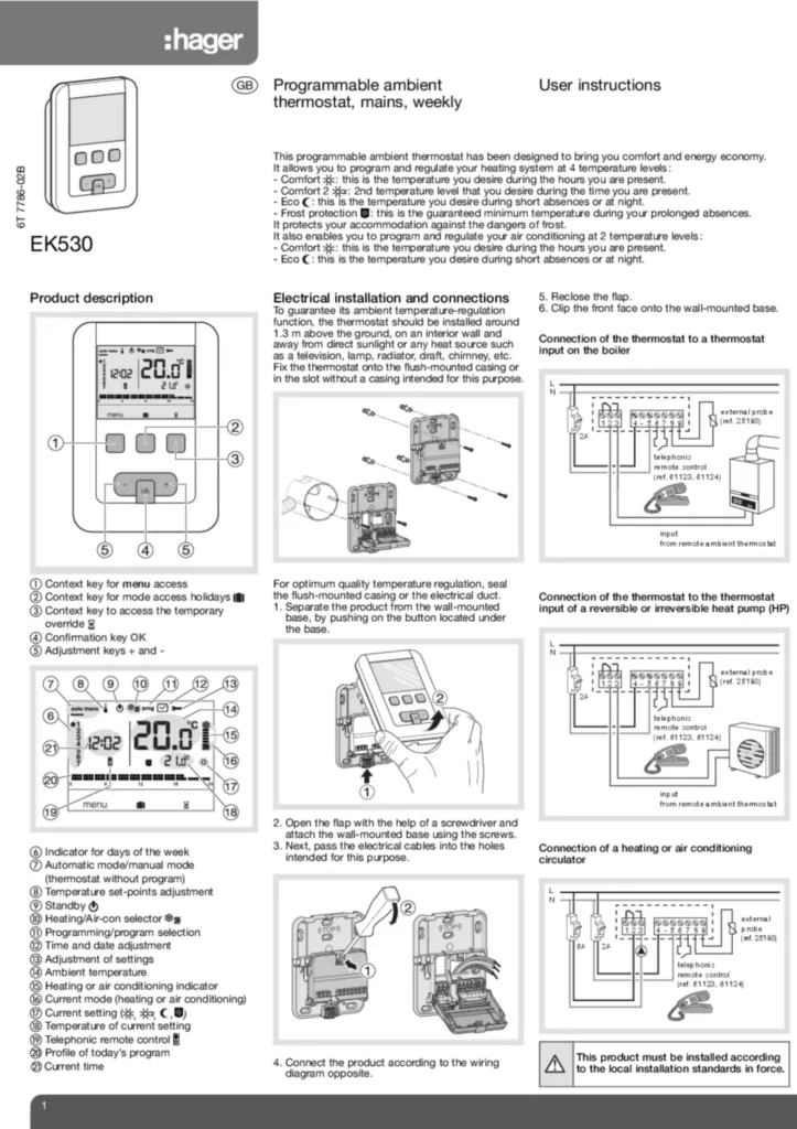 Immagine Manuale di installazione en-GB 2020-01-01 | Hager Italia