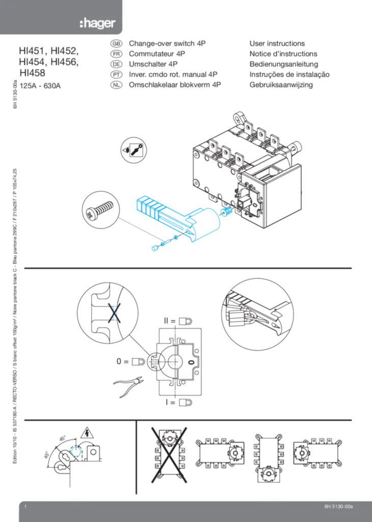 Bild Commutateur 4P | Hager Sverige