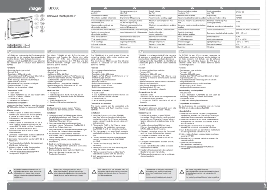Image Domovea touch panel 8