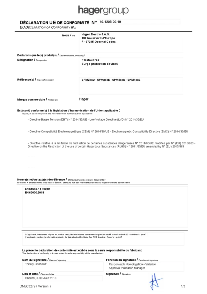 Imagen Declaration | Hager España