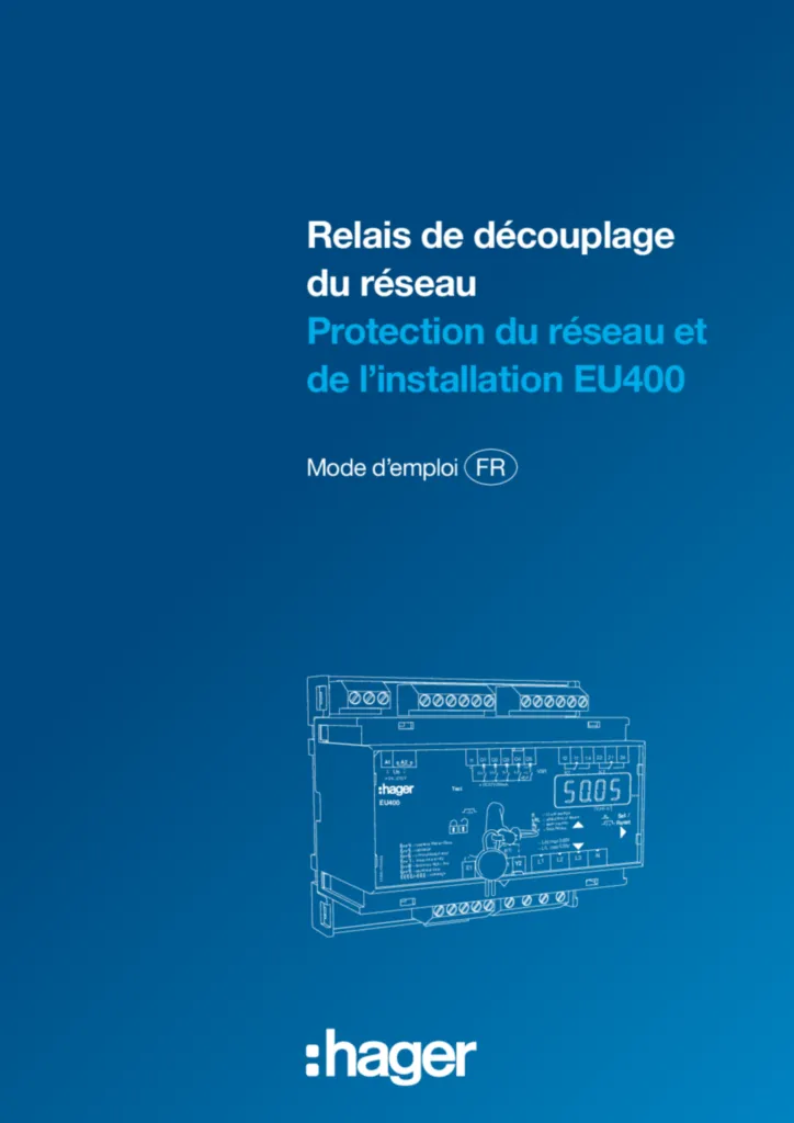 Image Mode d’emploi Protection du réseau et de l’installation EU400 | Hager Suisse