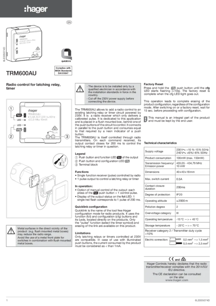 Image Installation manual en-GB 2016-08-29  | Hager