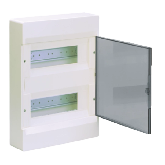 VD212TF - Coffret saillie 2 rangées 24 mod avec porte transparente