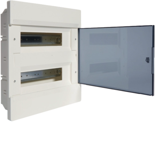 VR212TF - Small distributor,IC²,flush,2row,24M,IP40,MS-terminal,N,transparent door