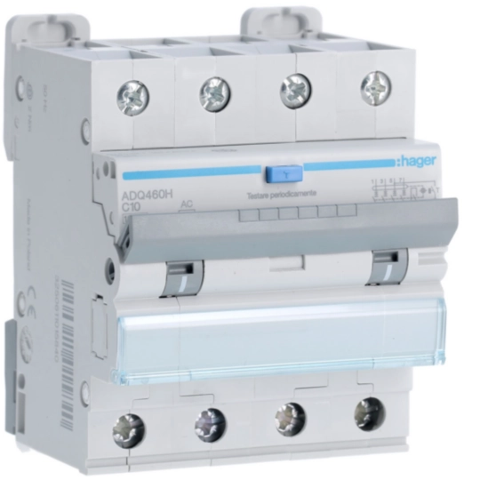 ADQ460H - differenziale magn. accessoriabile 4P 30mA - AC 10A 10kA C 4 M