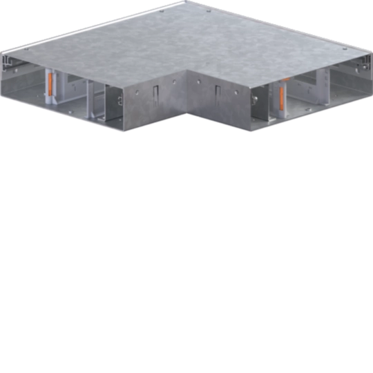 BKBD30080531 - Flachwinkel Unterteil Außeneck für Bodenkanal mit Bürstenleiste BKBD 300x80 mm