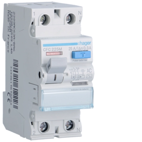 CFC225M - Interruptor diferencial 2P 25A 300mA tipo AC
