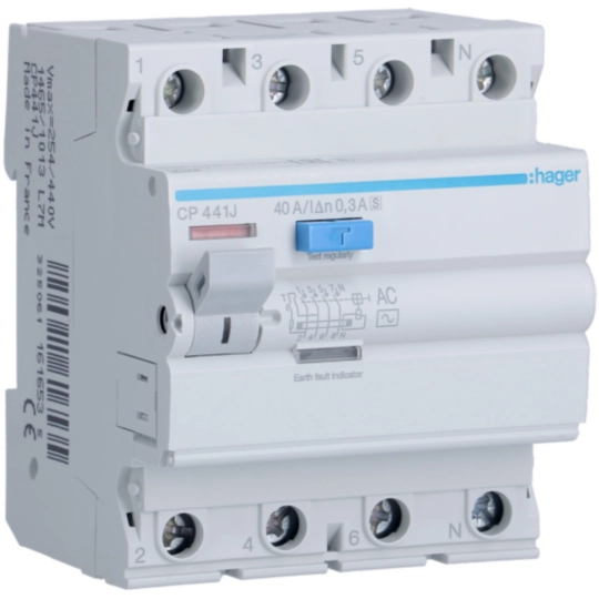 CP441J - RCCB 4P 40A 300mA AC Class S