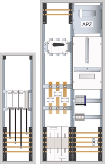 FP92W8N - Wandler- und Messschr,Univ.N,1400x550x205,1ZF,APZ,NAR NH2 SUT, AAR Lasttr.250A