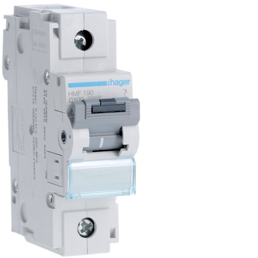Kismegszakító 1P 100A C-jelleg 415V AC 15kA/60898 HMF Hager