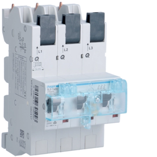 HTS320C - SLS Schalter 3 polig Cs-Charakteristik 20A für Sammelschiene QuickConnect