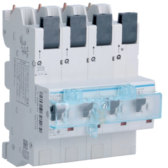 HTS635C - SLS Schalter 4 polig 3P+N Cs-Charakteristik 35A für Sammelschiene QuickConnect
