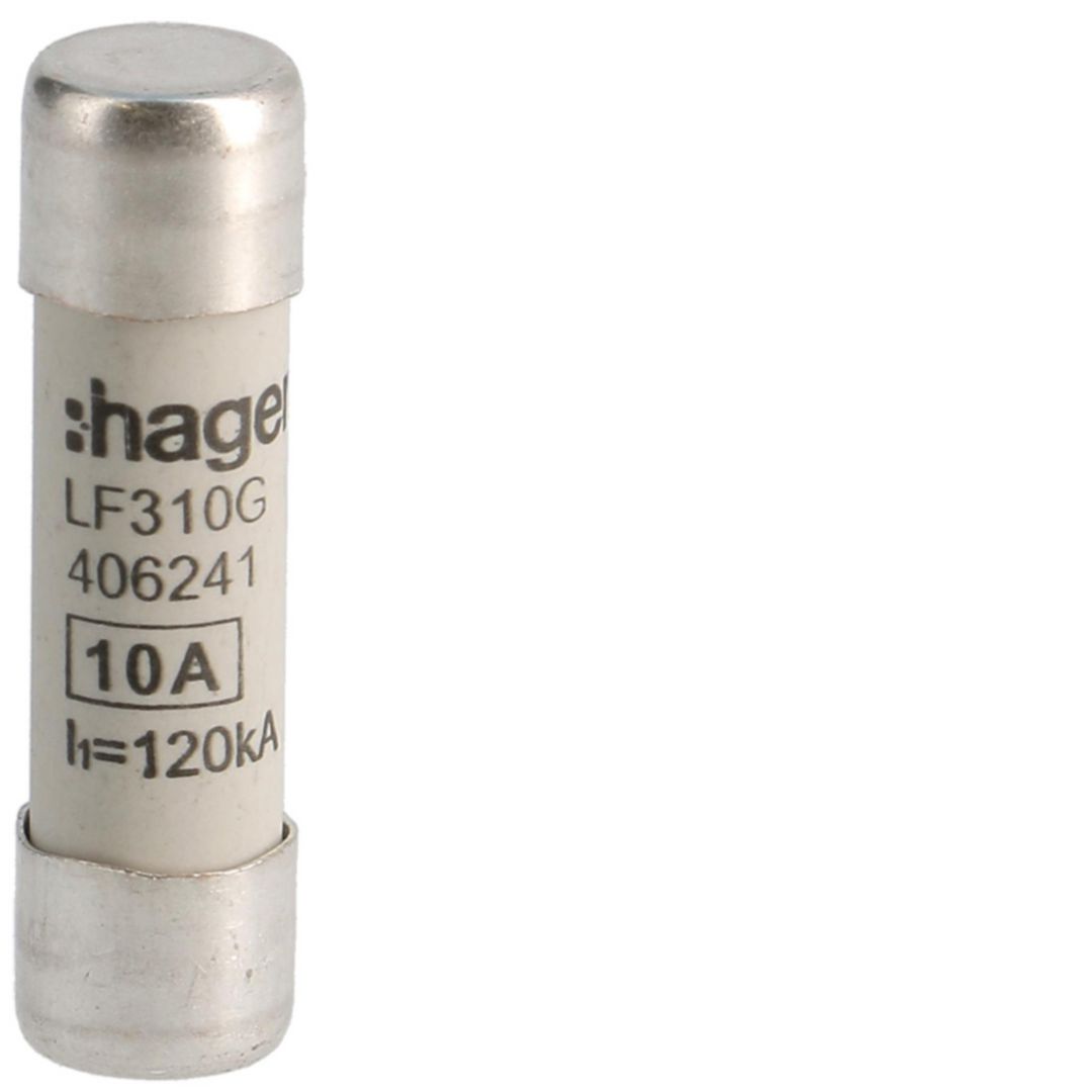 Hengeres biztosítóbetét aM (berendezésvédő) 10x38mm 10A 500V LF Hager