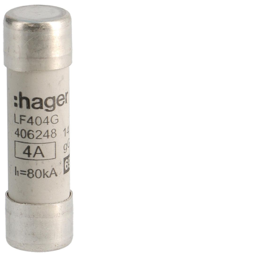 Hengeres biztosítóbetét aM (berendezésvédő) 14x51mm 4A 690V LF Hager
