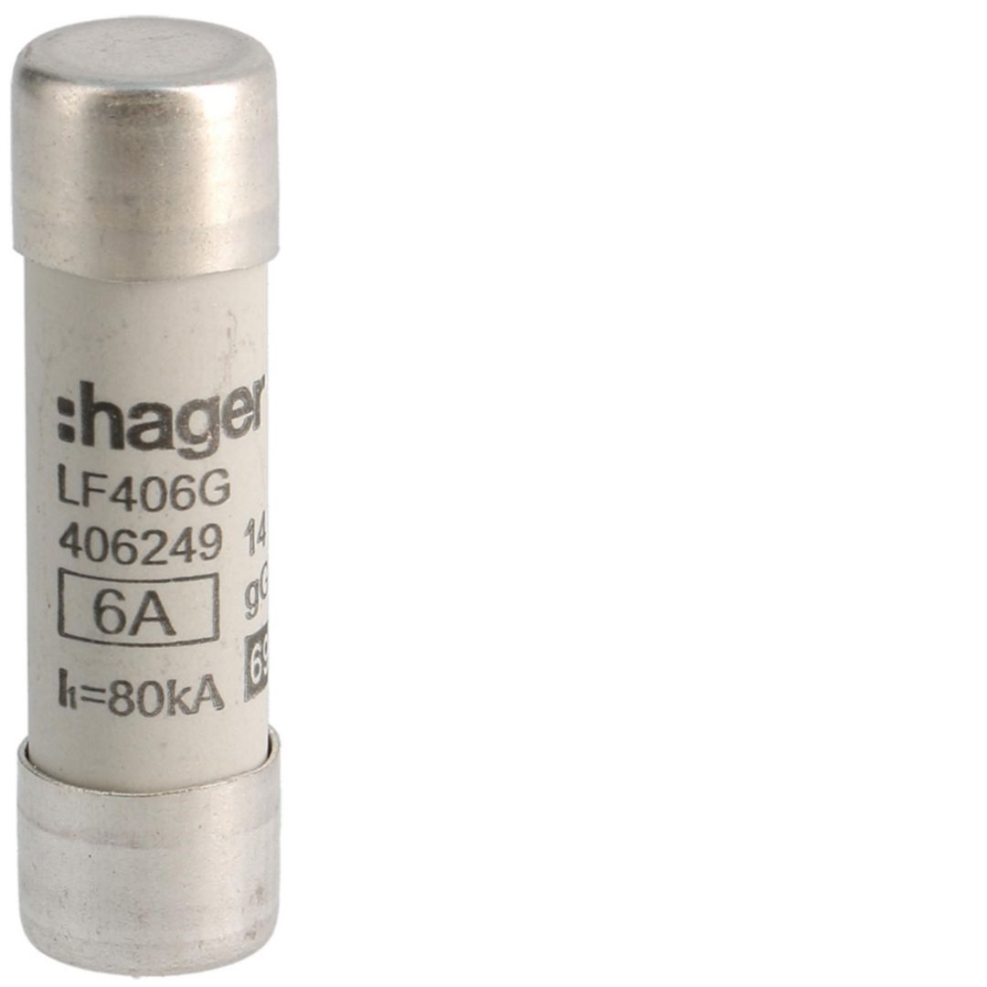 Hengeres biztosítóbetét aM (berendezésvédő) 14x51mm 6A 690V LF Hager