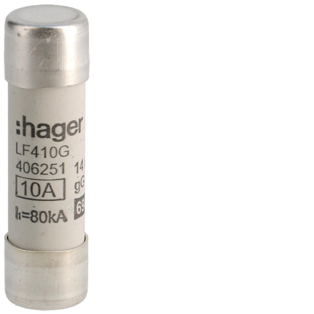 Hengeres biztosítóbetét aM (berendezésvédő) 14x51mm 10A 690V LF Hager
