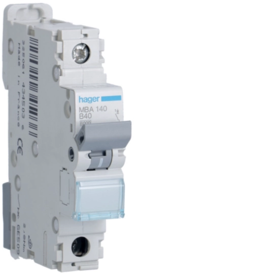 MBA140 - Disjoncteur 1P 6/10kA B-40A 1M
