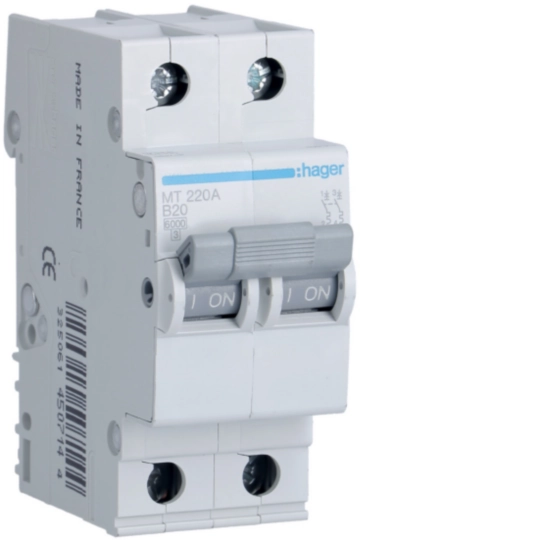MT220A - MCB 2P 6kA B-20A 2M