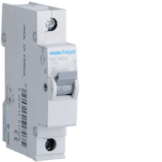 MU140A - MCB 1P 6kA C-40A 1M