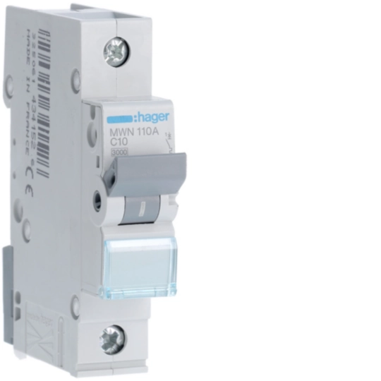 MWN110A - Automaat 3kA - C - 1P - 10A - 1MOD.  