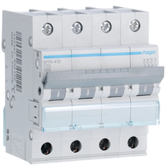 MYN410 - Interruttore automatico magnetotermico 4500A 4P curva C 10A 4M