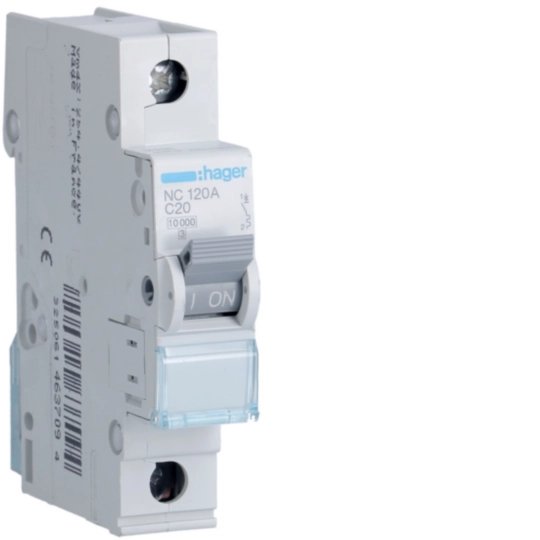 NC120A - MCB 1P 10kA C-20A 1M
