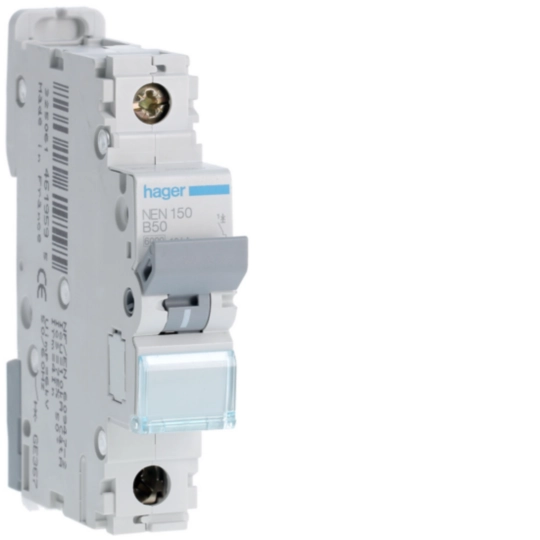 NEN150 - Disjoncteur 50A 1P 6-10kA Courbe B 1module