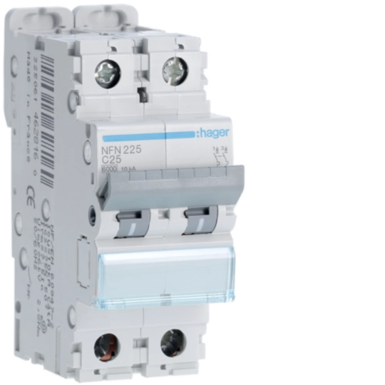 NFN225 - Disjuntor 2P 25A C 6/10kA 2M