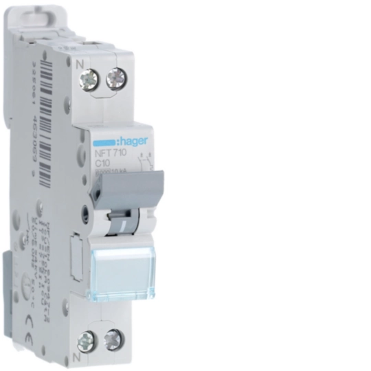 NFT710 - Disjoncteur 10A 1P+N 6-10kA Courbe C 1module